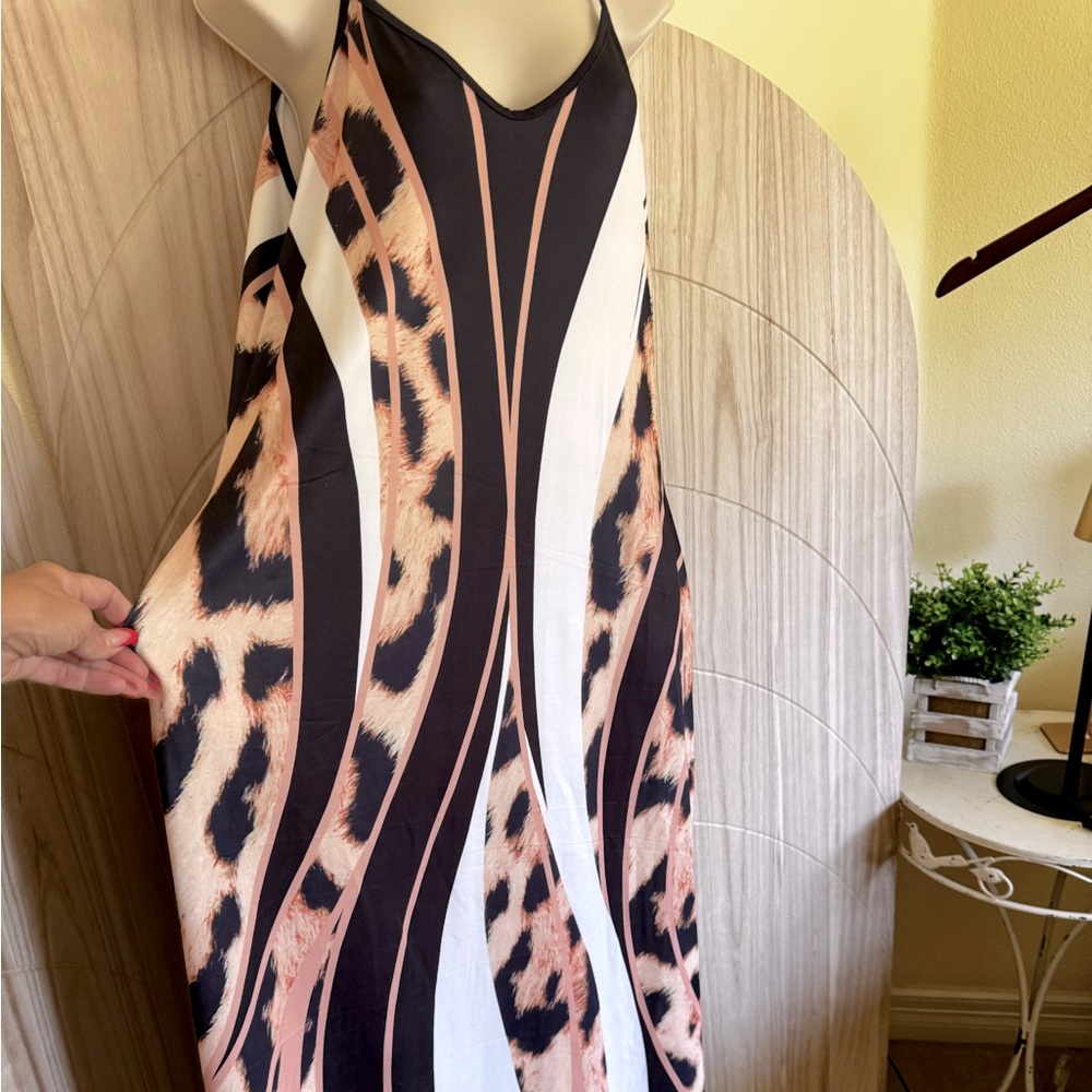 Animal print maxi dress
